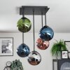 Gastor Deckenleuchte Glas 15 cm Blau, Chrom, Grün, Kupferfarben, Rauchfarben, 5-flammig