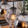 Koyoto Pendelleuchte Glas 15 cm Naturfarben, Schwarz, 5-flammig