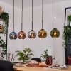 Koyoto Pendelleuchte Glas 15 cm Naturfarben, Schwarz, 5-flammig
