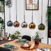 Koyoto Pendelleuchte Glas 15 cm Naturfarben, Schwarz, 5-flammig