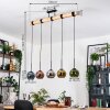 Koyoto Pendelleuchte Glas 15 cm Naturfarben, Schwarz, 5-flammig