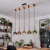 Koyoto Pendelleuchte Glas 15 cm Naturfarben, Schwarz, 5-flammig