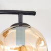 Ripoll Deckenleuchte Glas 15 cm Bernsteinfarben, Klar, 2-flammig