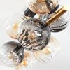 Koyoto Deckenleuchte Glas 15 cm Gold, Schwarz, 8-flammig