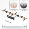 Koyoto Deckenleuchte Glas 15 cm Gold, Schwarz, 8-flammig