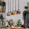 Koyoto Pendelleuchte Glas 15 cm Naturfarben, Schwarz, 5-flammig