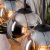 Koyoto Pendelleuchte Glas 15 cm Naturfarben, Schwarz, 5-flammig