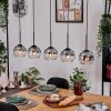 Koyoto Pendelleuchte Glas 15 cm Naturfarben, Schwarz, 5-flammig