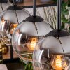 Koyoto Pendelleuchte Glas 15 cm Naturfarben, Schwarz, 5-flammig
