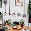 Koyoto Pendelleuchte Glas 15 cm Naturfarben, Schwarz, 5-flammig