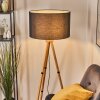 Flemming Stehleuchte 50 cm Naturfarben, Schwarz, 1-flammig