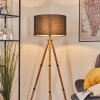 Flemming Stehleuchte 50 cm Naturfarben, Schwarz, 1-flammig