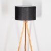 Flemming Stehleuchte 50 cm Naturfarben, Schwarz, 1-flammig