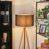 Flemming Stehleuchte 50 cm Naturfarben, Schwarz, 1-flammig