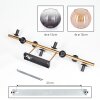 Koyoto Deckenleuchte Glas 15 cm Gold, Schwarz, 8-flammig