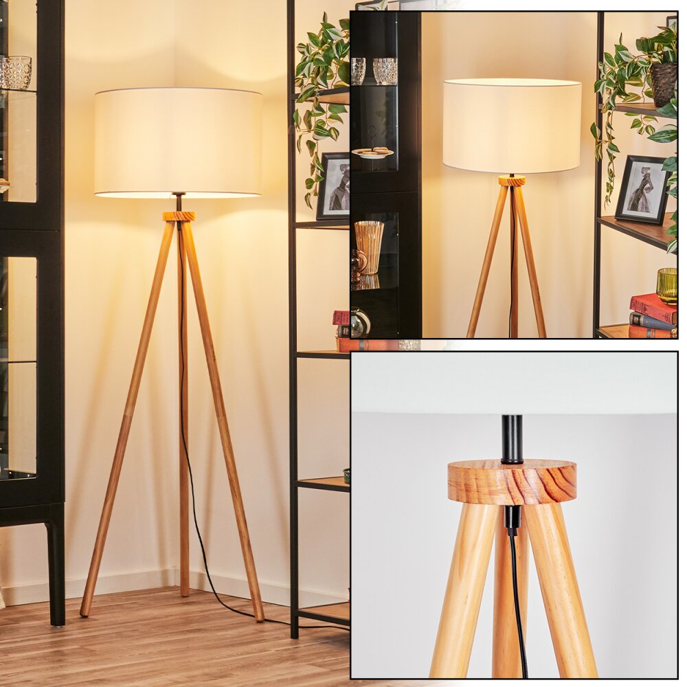 Flemming Stehleuchte 50 cm Naturfarben, Schwarz, 1-flammig main product photo