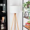 Flemming Stehleuchte 50 cm Naturfarben, Schwarz, 1-flammig