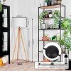 Flemming Stehleuchte 50 cm Naturfarben, Schwarz, 1-flammig