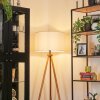 Flemming Stehleuchte 50 cm Naturfarben, Schwarz, 1-flammig