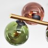 Gastor Deckenleuchte Glas 15 cm Gold, Schwarz, 8-flammig