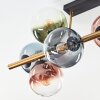 Gastor Deckenleuchte Glas 15 cm Gold, Schwarz, 8-flammig