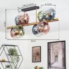 Gastor Deckenleuchte Glas 15 cm Gold, Schwarz, 8-flammig