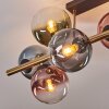 Gastor Deckenleuchte Glas 15 cm Gold, Schwarz, 8-flammig