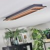 Meron Deckenleuchte LED Holzoptik, Schwarz, 1-flammig