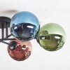 Chehalis Deckenleuchte Glas 15 cm Blau, Grün, Kupferfarben, 6-flammig