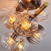 Koyoto Deckenleuchte Glas 15 cm Gold, Schwarz, 8-flammig