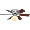 Globo Ugo Deckenventilator Nickel-Matt, 1-flammig