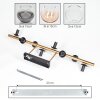 Koyoto Deckenleuchte Glas 15 cm Gold, Schwarz, 8-flammig