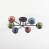 Chehalis Deckenleuchte Glas 10 cm Blau, Grün, Kupferfarben, 6-flammig
