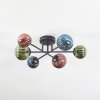 Chehalis Deckenleuchte Glas 10 cm, 12 cm Blau, Grün, Kupferfarben, 6-flammig