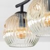 Ripoll Deckenleuchte Glas 15 cm Bernsteinfarben, Klar, 2-flammig