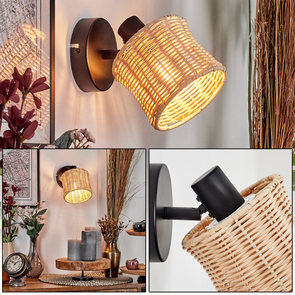 Cavaca Wandleuchte Schwarz, 1-flammig main product photo