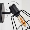 Yaak Wandleuchte Schwarz, 1-flammig