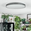 Salmi Deckenpanel LED Grau, Silber, 1-flammig, Fernbedienung