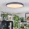 Salmi Deckenpanel LED Grau, Silber, 1-flammig, Fernbedienung