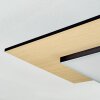 Barullu Deckenpanel LED Holzoptik, Schwarz, Weiß, 1-flammig