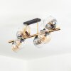 Koyoto Deckenleuchte Glas 15 cm Gold, Schwarz, 8-flammig