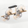 Koyoto Deckenleuchte Glas 15 cm Gold, Schwarz, 8-flammig