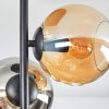 Koyoto Deckenleuchte Glas 15 cm Bernsteinfarben, Chrom, Klar, Rauchfarben, 4-flammig