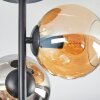 Koyoto Deckenleuchte Glas 15 cm Bernsteinfarben, Chrom, Rauchfarben, 4-flammig