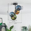 Koyoto Deckenleuchte Glas 15 cm Blau, Gold, Grün, 4-flammig