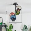 Gastor Deckenleuchte Glas 15 cm Blau, Chrom, Grün, Kupferfarben, Rauchfarben, 4-flammig
