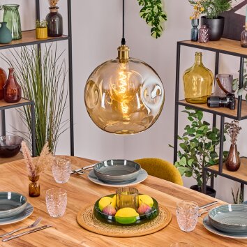 Ripoll Hängeleuchte Glas 30 cm Gold, 1-flammig