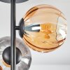 Koyoto Deckenleuchte Glas 15 cm Bernsteinfarben, Rauchfarben, 4-flammig