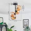 Koyoto Deckenleuchte Glas 15 cm Bernsteinfarben, 4-flammig