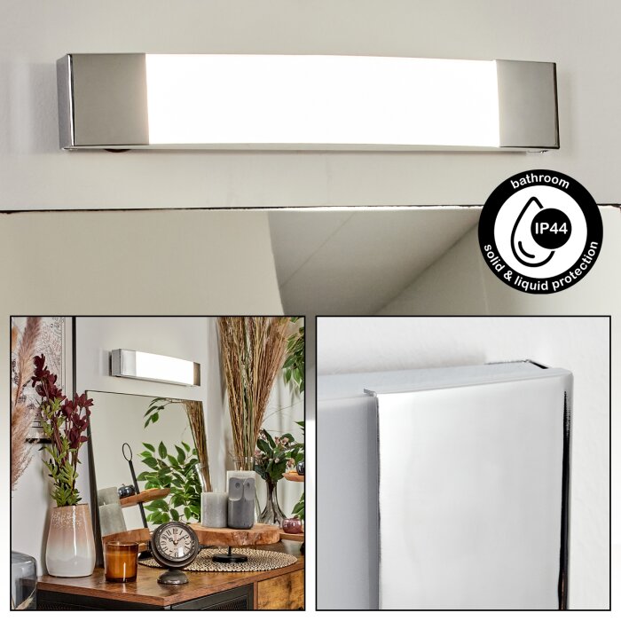 Teral Spiegelleuchte LED Chrom, 1-flammig